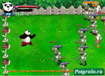 Скриншот игры Кунг-Фу панда против зомби Картинка к игре Кунг-Фу панда против зомби